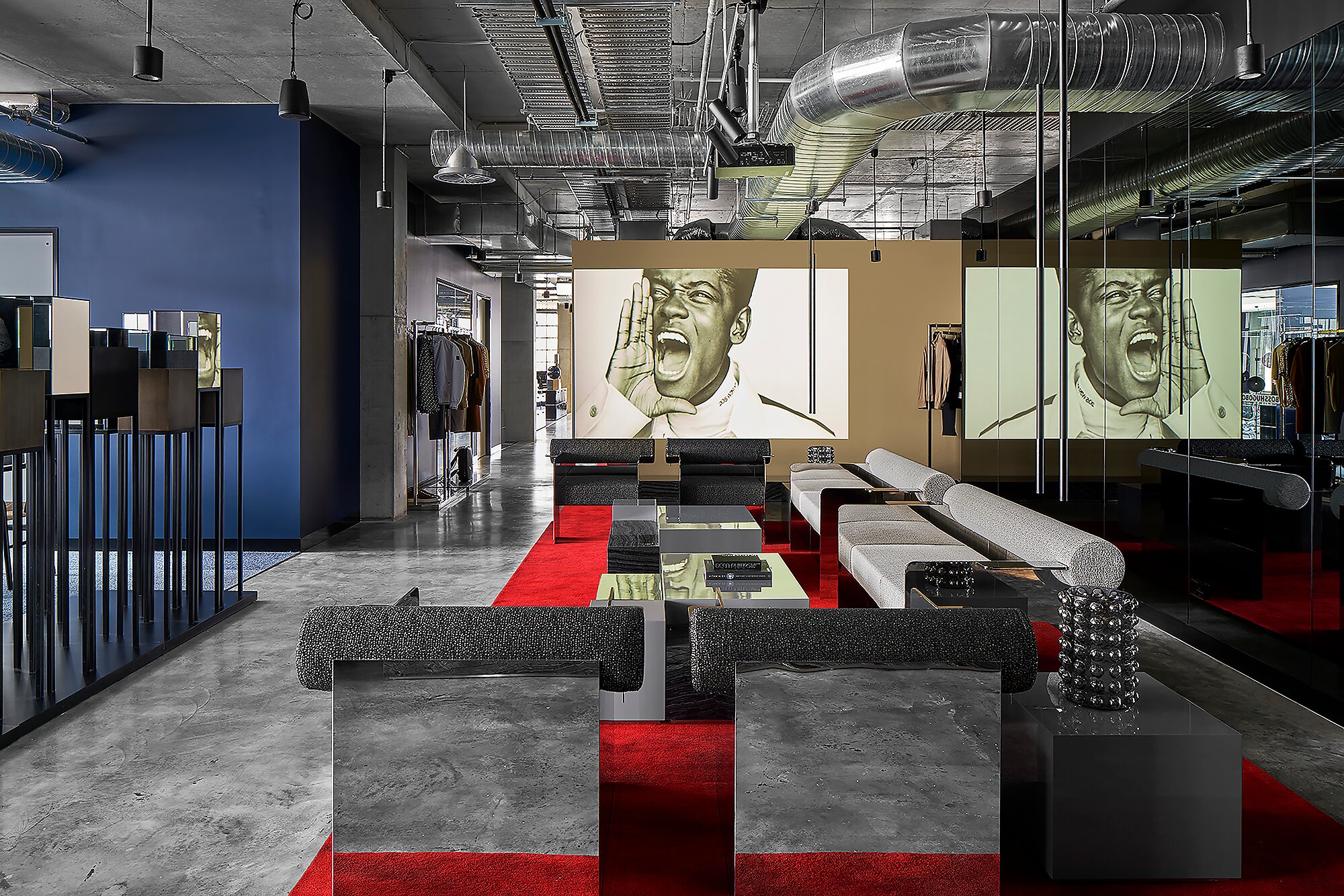 Interior photograph of Hugo Boss by Peter Clarke